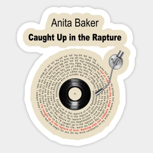 CAUGHT UP IN THE RAPTURE LYRICS ILLUSTRATIONS Sticker